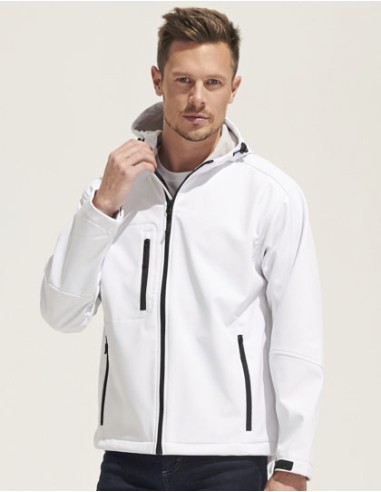 SOL-46602-Mens Hooded Softshell Jacket Replay